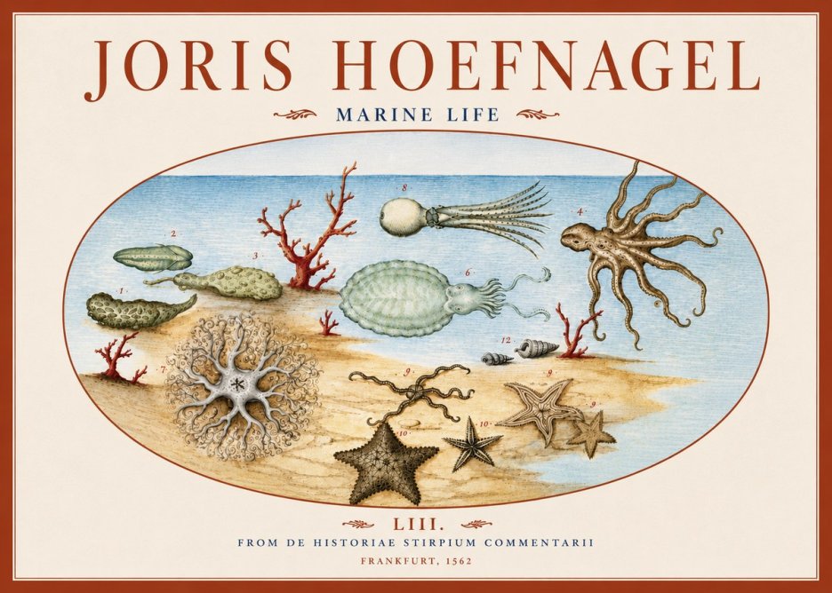 Joris Hoefnagel Marine Life No6 - Plakát