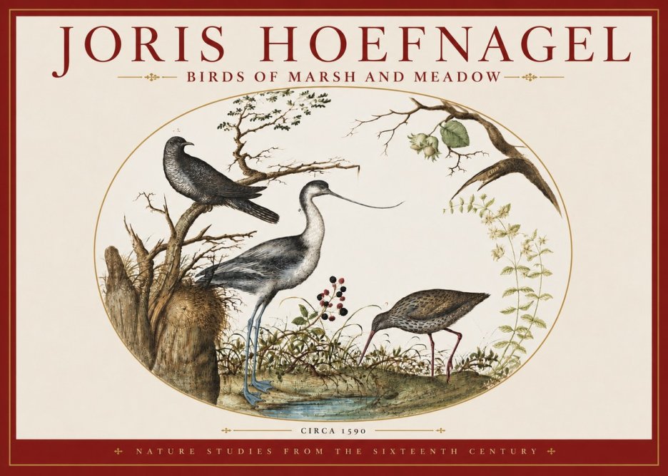 Joris Hoefnagel Birds of Marsh and Meadow No3 - Plakát