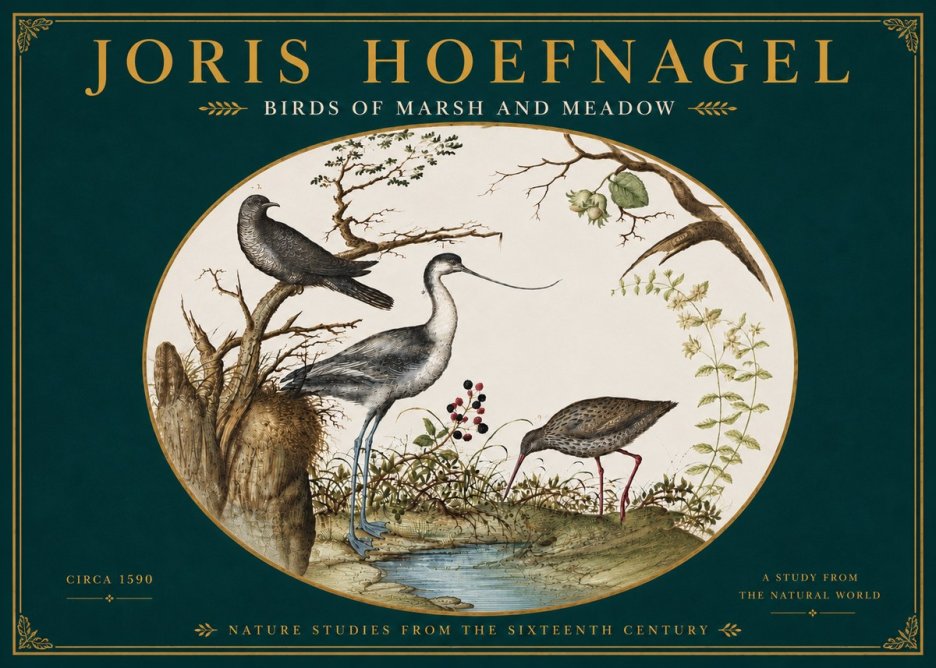 Joris Hoefnagel Birds of Marsh and Meadow No6 - Plakát