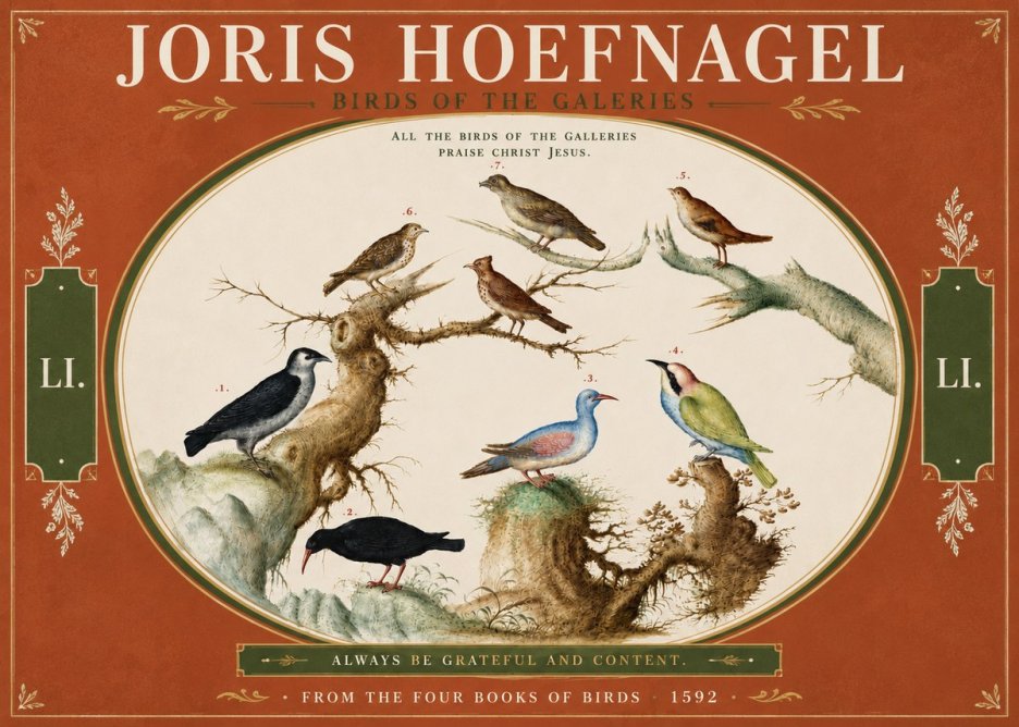 Joris Hoefnagel Birds of the Galeries No4 - Plakát
