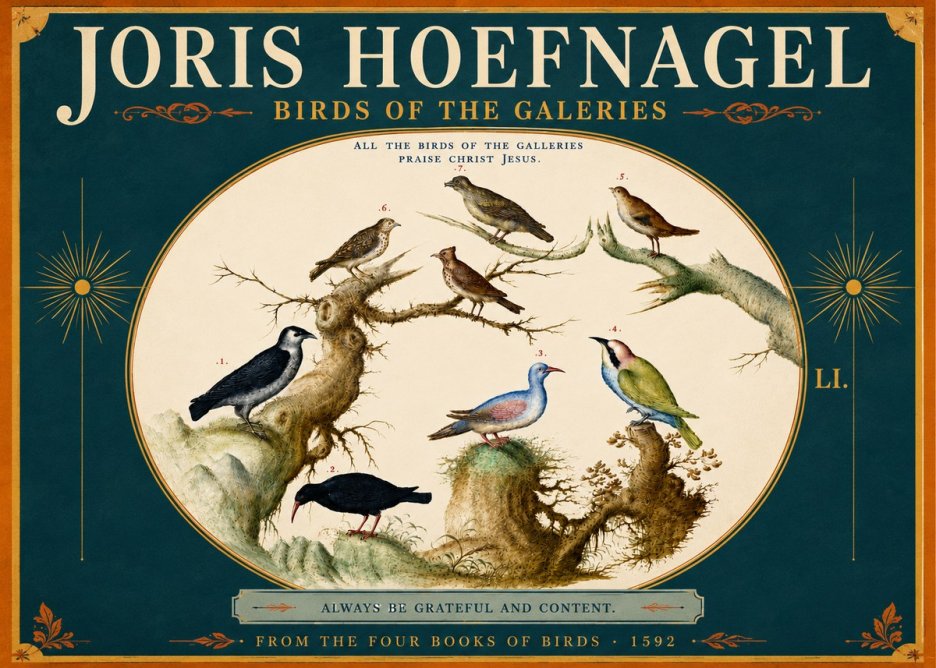Joris Hoefnagel Birds of the Galeries No5 - Plakát