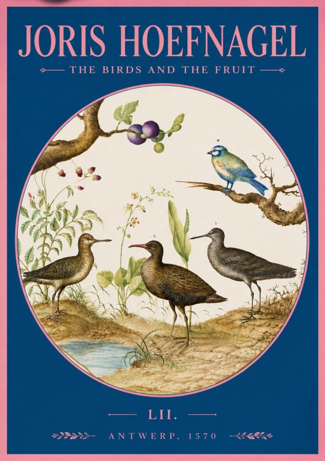 Joris Hoefnagel The Birds and the Fruit No2 - Plakát