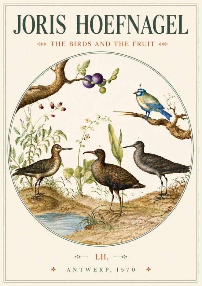 Joris Hoefnagel The Birds and the Fruit No3 - Plakát