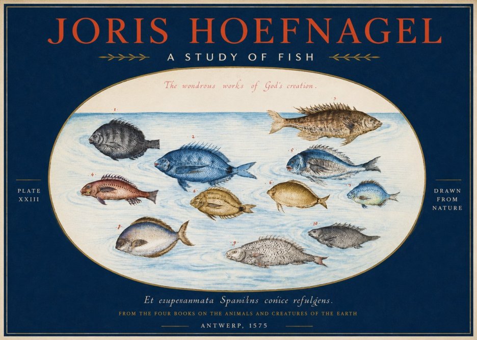 Joris Hoefnagel A Study of Fish No2 - Plakát