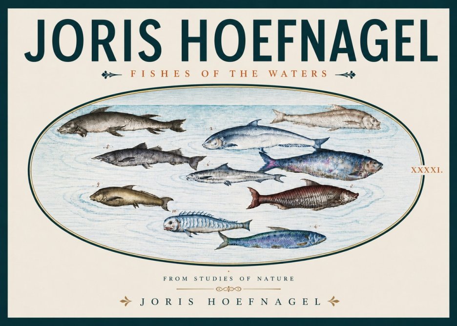 Joris Hoefnagel Fishes of the Waters II No5 - Plakát