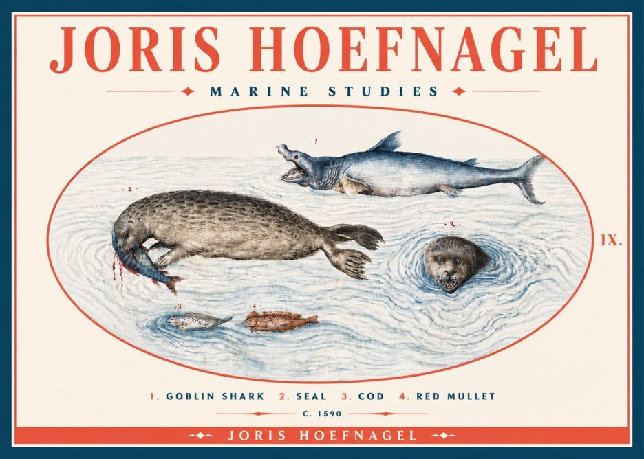 Joris Hoefnagel Marine Studies No4 - Plakát