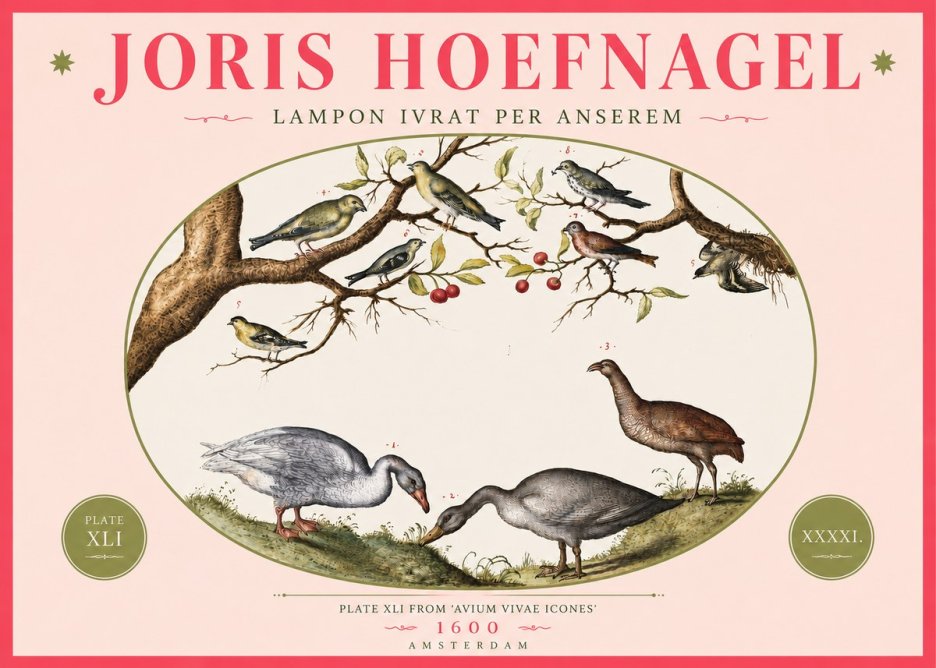 Joris Hoefnagel Lampon Ivrat per Anserem No4 - Plakát