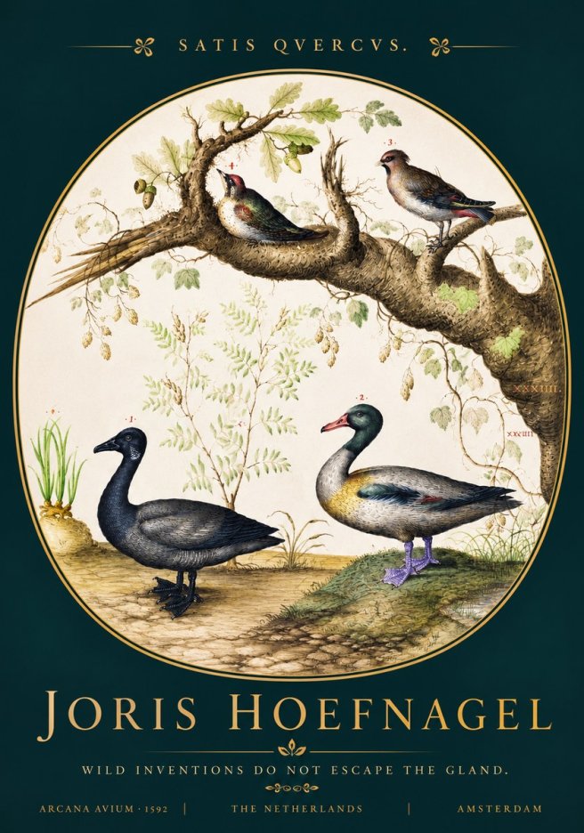 Joris Hoefnagel Satis Quercus. Birds of the Marsh No4 - Plakát