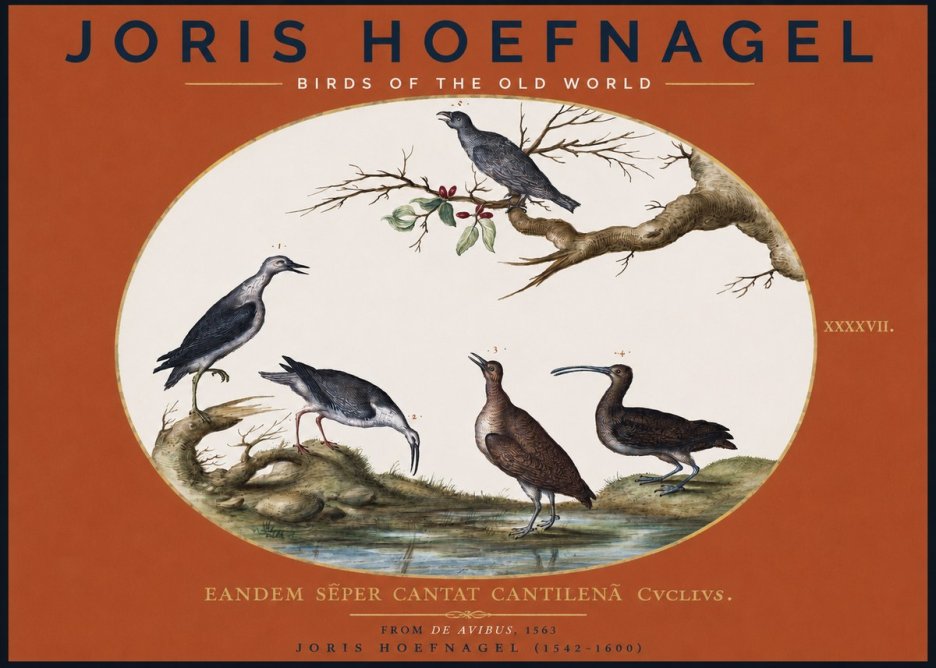 Joris Hoefnagel Birds of the Old World No2 - Plakát