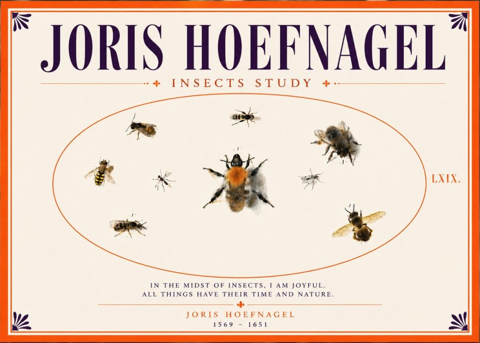 Joris Hoefnagel Insects Study II No5 - Plakát
