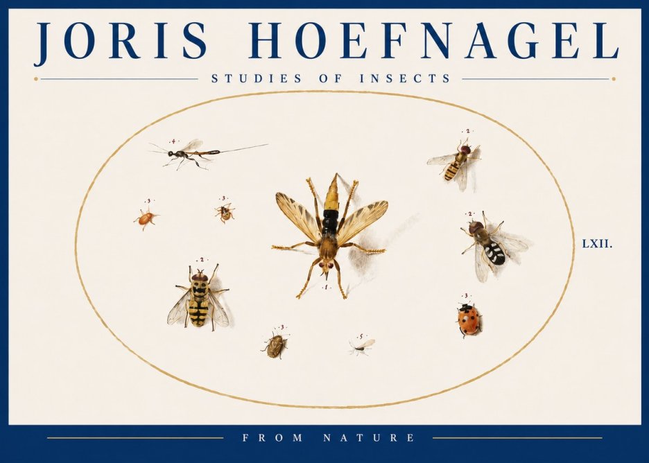 Joris Hoefnagel Studies of Insects IV No4 - Plakát