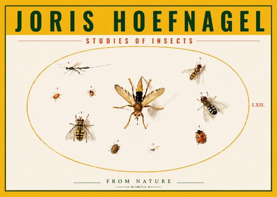 Joris Hoefnagel Studies of Insects IV No5 - Plakát