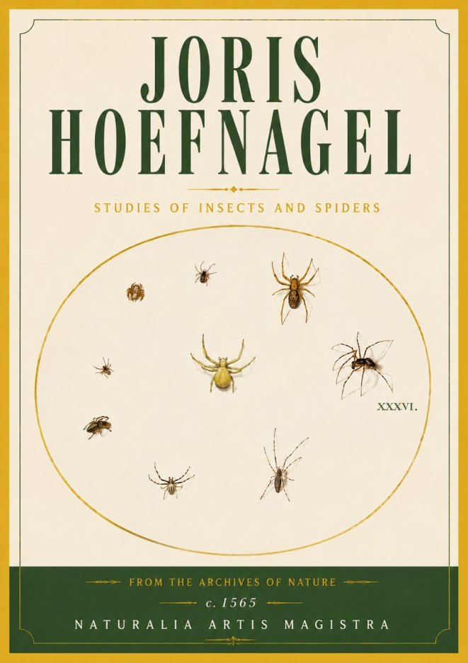 Joris Hoefnagel Studies of Insects and Spiders No6 - Plakát