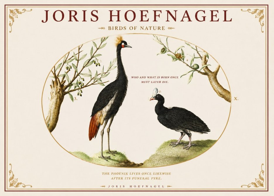 Joris Hoefnagel Birds of Nature No1 - Plakát