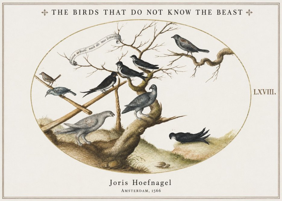Joris Hoefnagel Birds Study No2 - Plakát