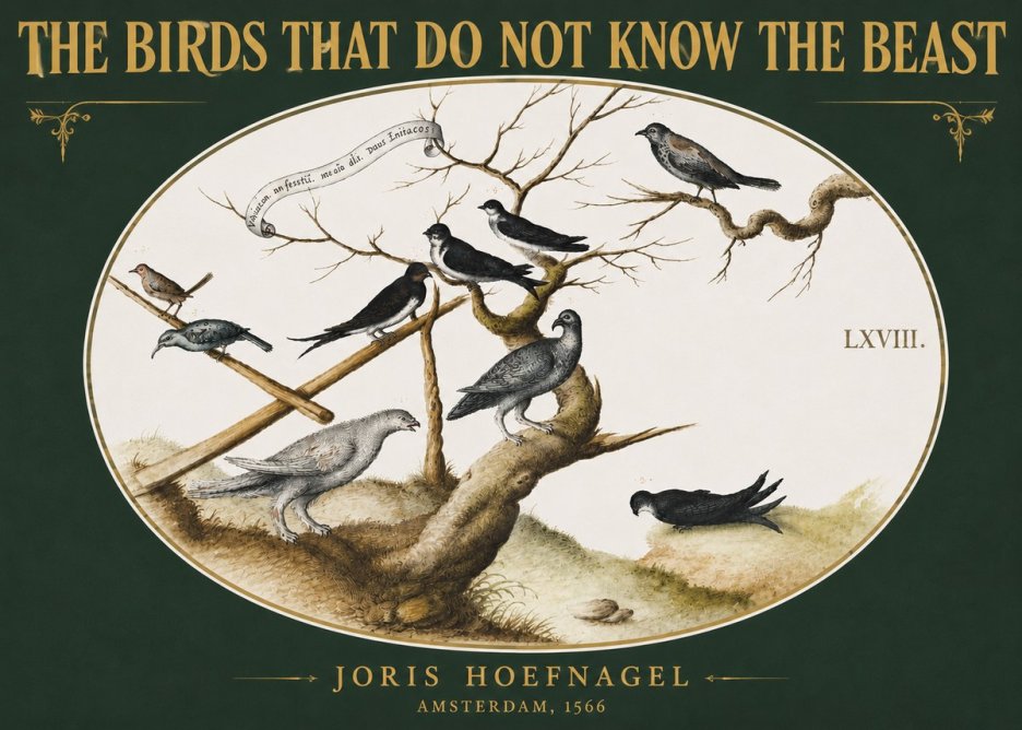 Joris Hoefnagel Birds Study No5 - Plakát