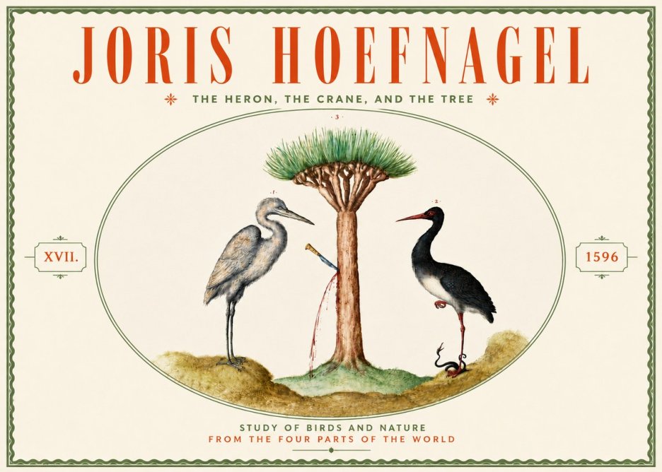 Joris Hoefnagel The Heron, the Crane, and the Tree No6 - Plakát