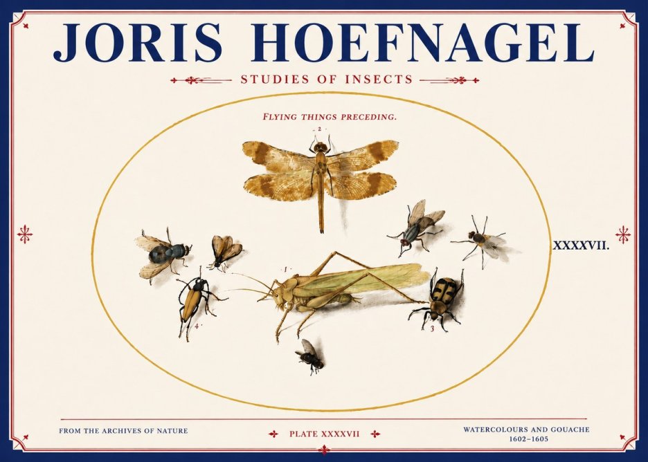 Joris Hoefnagel Flying Things Preceding. No4 - Plakát