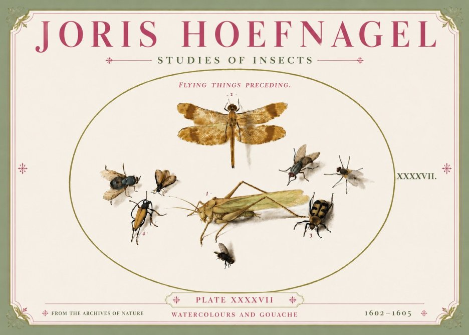 Joris Hoefnagel Flying Things Preceding. No5 - Plakát