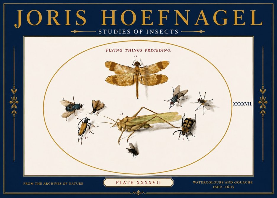 Joris Hoefnagel Flying Things Preceding. No6 - Plakát