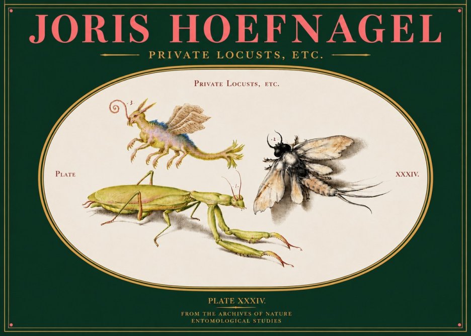 Joris Hoefnagel Privs Locvsta Bovem. No4 - Plakát