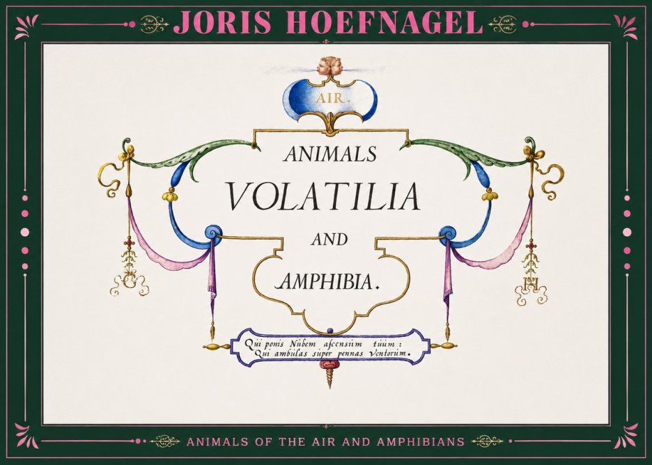 Joris Hoefnagel Animals Volatilia and Amphibia. No2 - Plakát