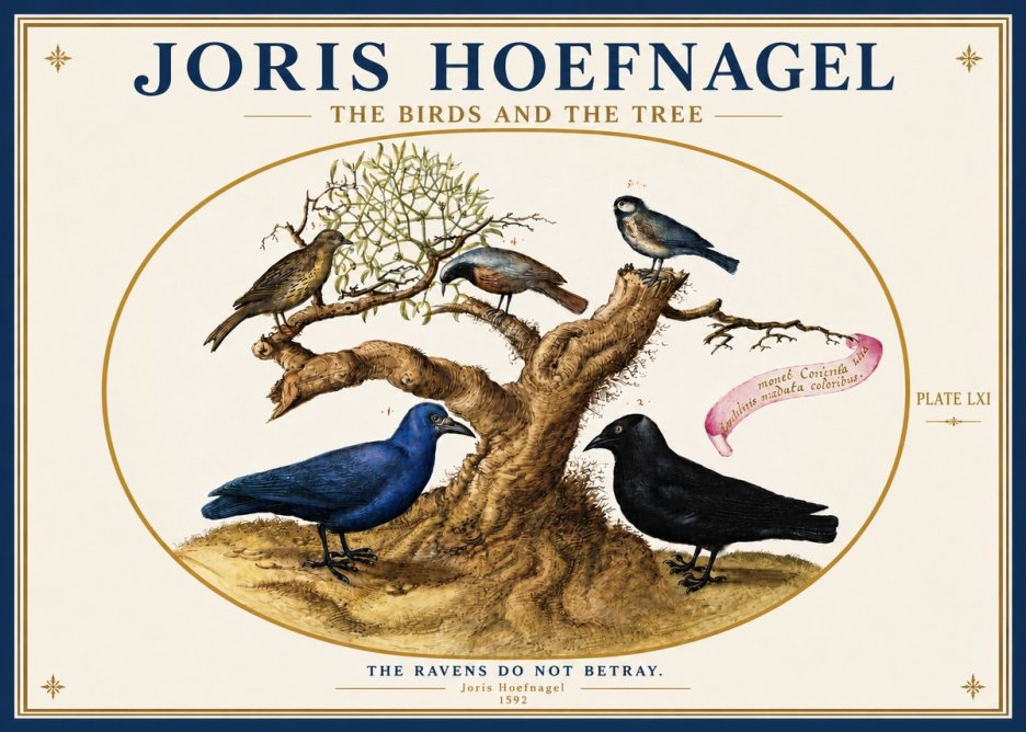 Joris Hoefnagel The Birds and the Tree No3 - Plakát
