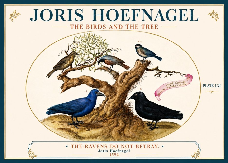 Joris Hoefnagel The Birds and the Tree No4 - Plakát