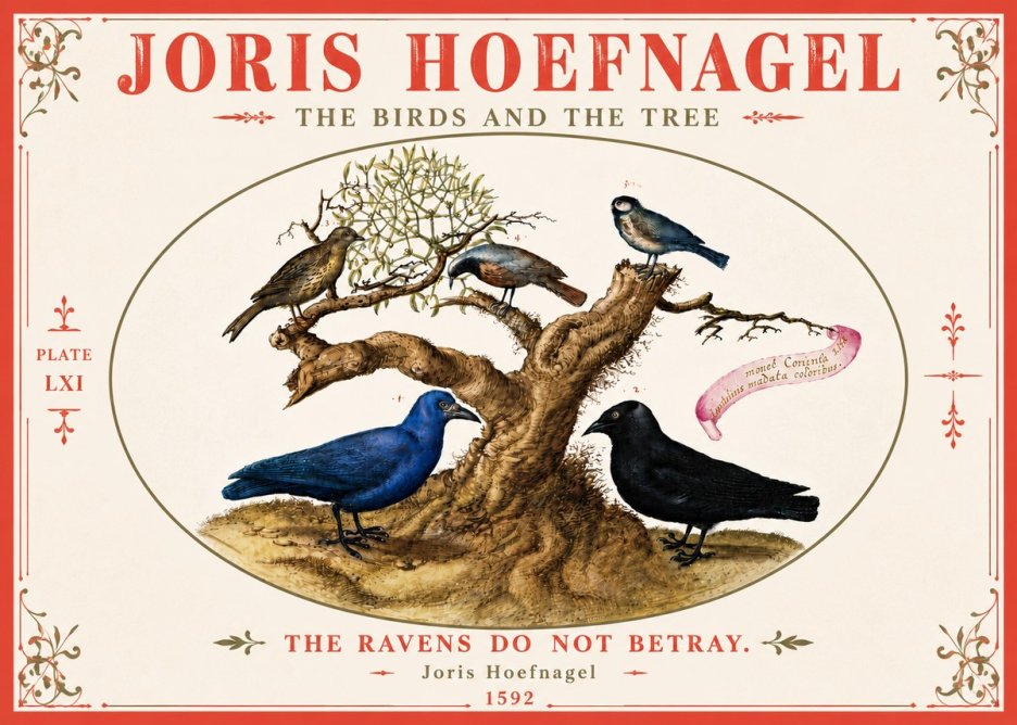 Joris Hoefnagel The Birds and the Tree No6 - Plakát
