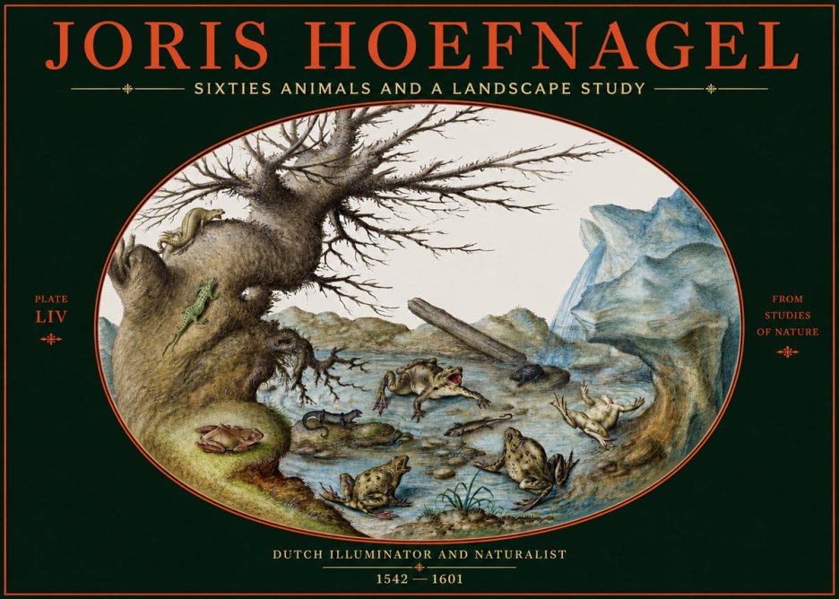 Joris Hoefnagel Sixtties Animals and a Landscape Study No2 - Plakát