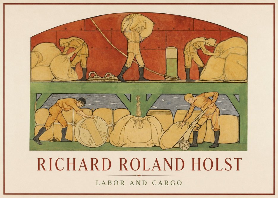 Richard Roland Holst Labor and Cargo No1 - Plakát