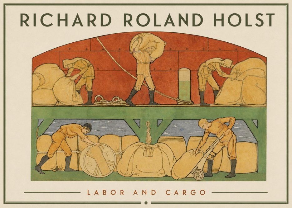 Richard Roland Holst Labor and Cargo No2 - Plakát