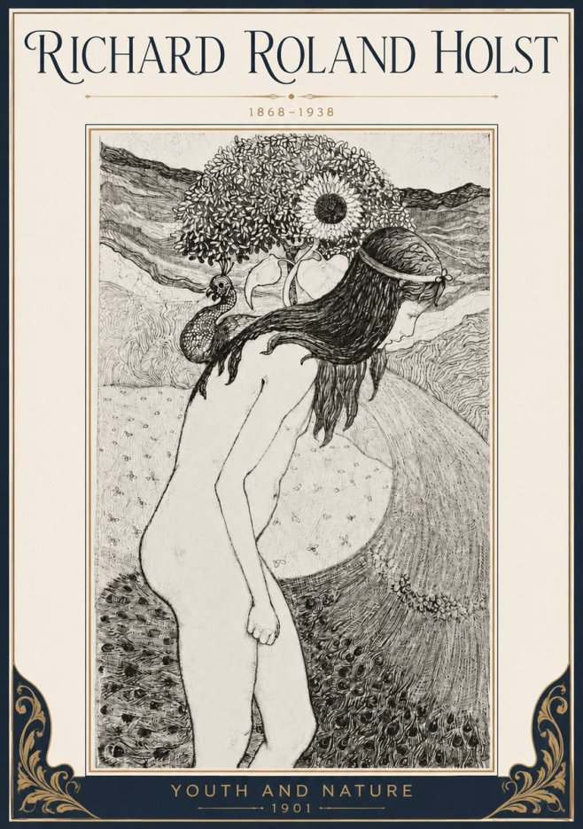 Richard Roland Holst Youth and Nature No4 - Plakát