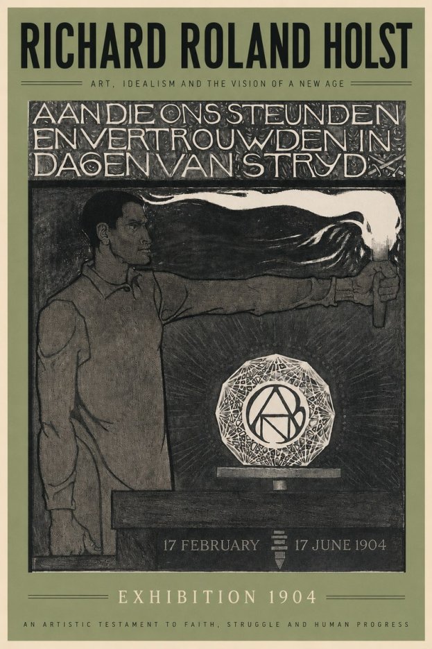 Richard Roland Holst Aan Die Ons Steunden En Vertrouwden in Dagen Van Stryd No2 - Plakát