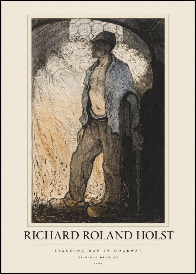 Richard Roland Holst Standing Man in Doorway No1 - Plakát