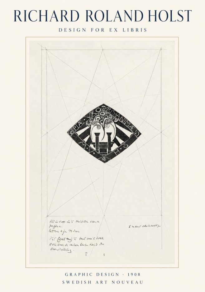 Richard Roland Holst Design for Ex Libris No1 - Plakát