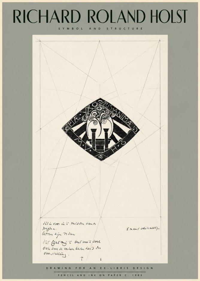 Richard Roland Holst Design for Ex Libris No2 - Plakát