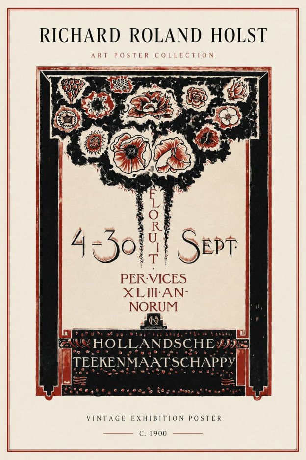 Richard Roland Holst Hollandsche Teekenmaatschappij No2 - Plakát
