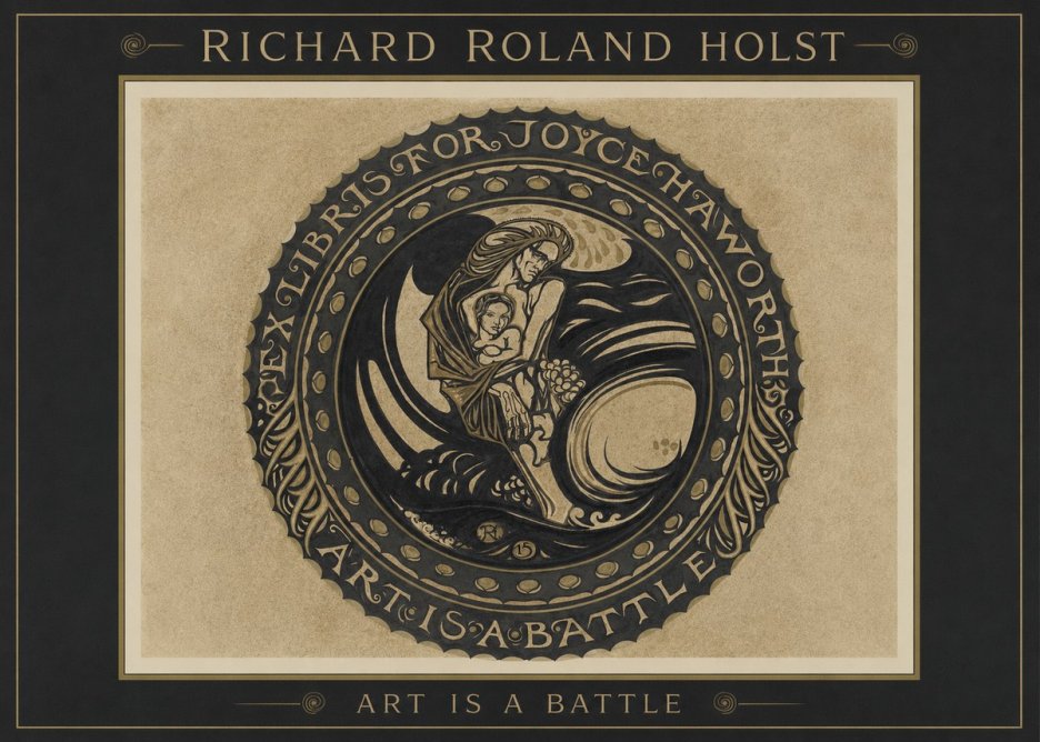 Richard Roland Holst Ex Libris for Joyce Haworth No1 - Plakát