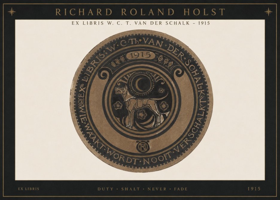 Richard Roland Holst Ex Libris W. C. T. Van Der Schalk - 1915 No1 - Plakát