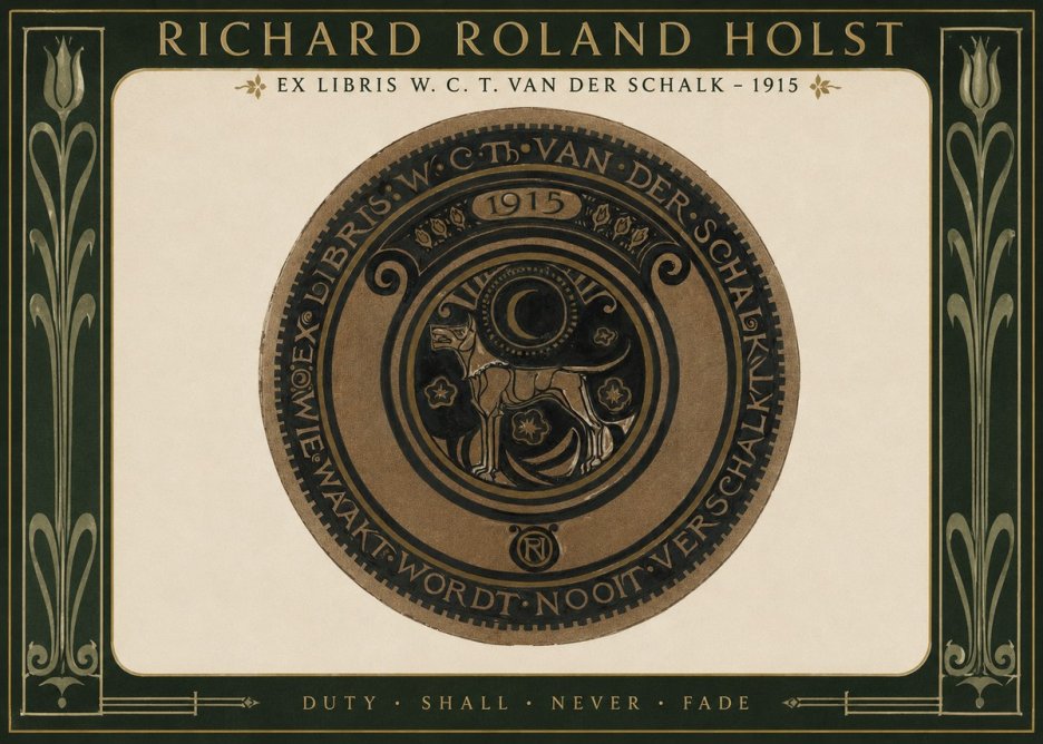 Richard Roland Holst Ex Libris W. C. T. Van Der Schalk - 1915 No2 - Plakát