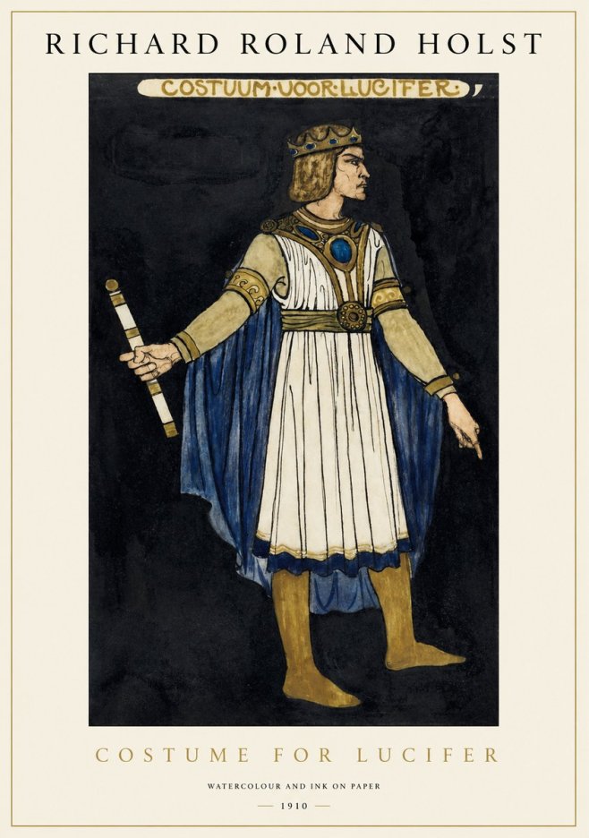 Richard Roland Holst Costume for Lucifer No1 - Plakát