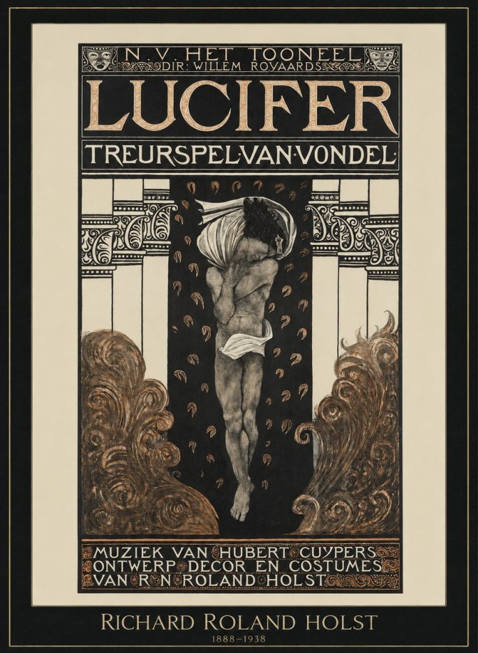 Richard Roland Holst Lucifer Treurspel Van Vondel No1 - Plakát