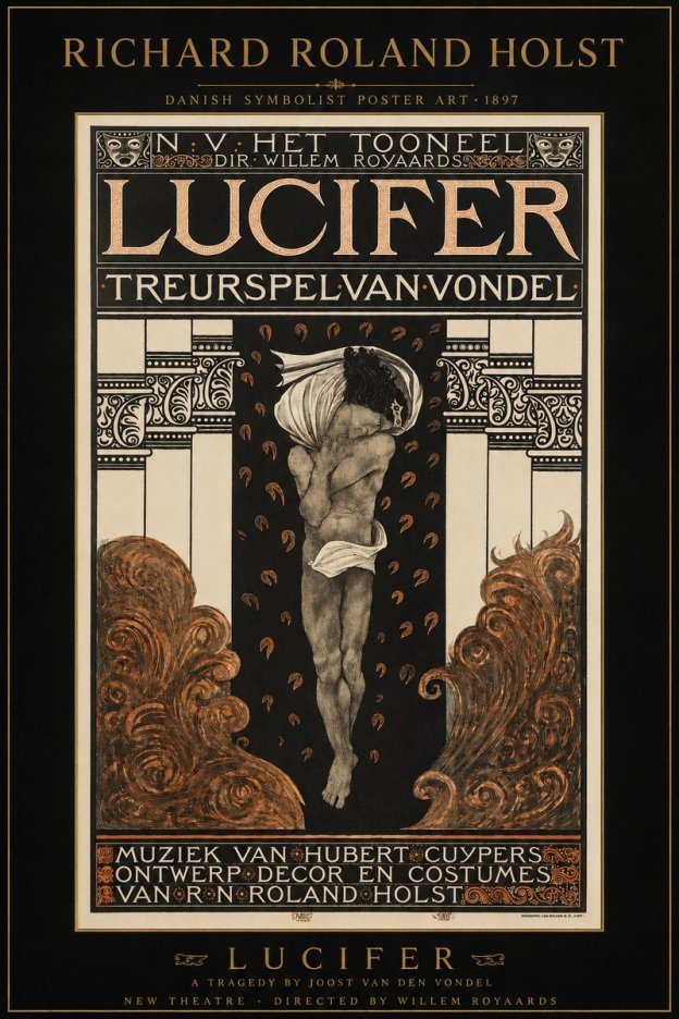 Richard Roland Holst Lucifer Treurspel Van Vondel No3 - Plakát
