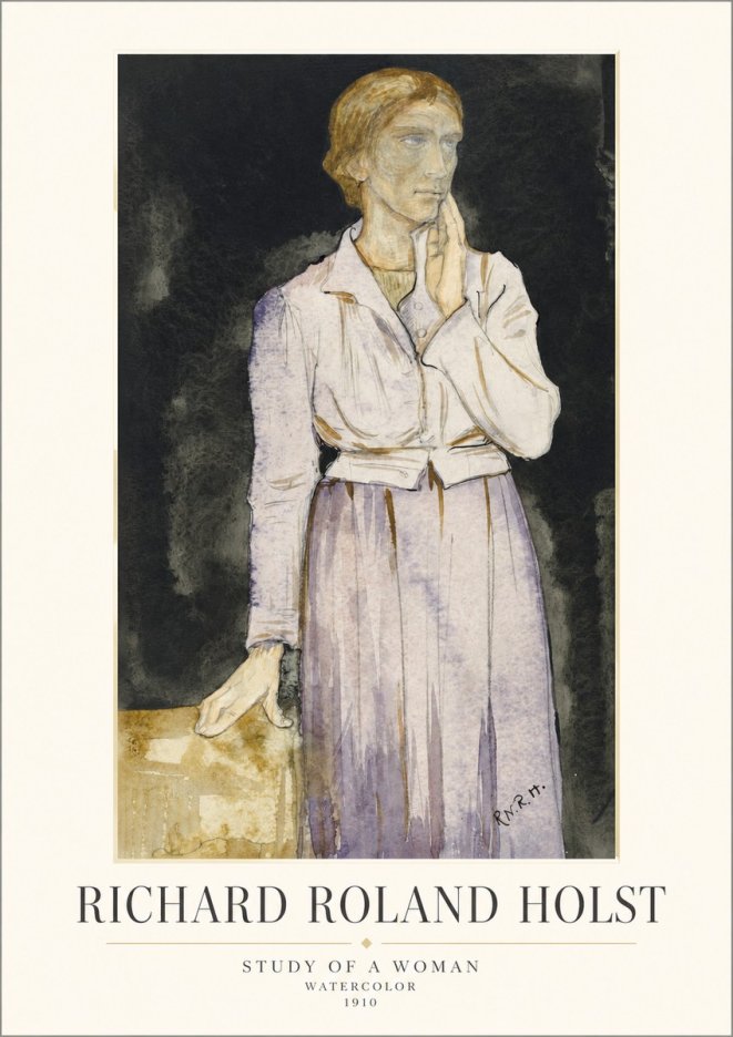 Richard Roland Holst Study of a Woman No1 - Plakát
