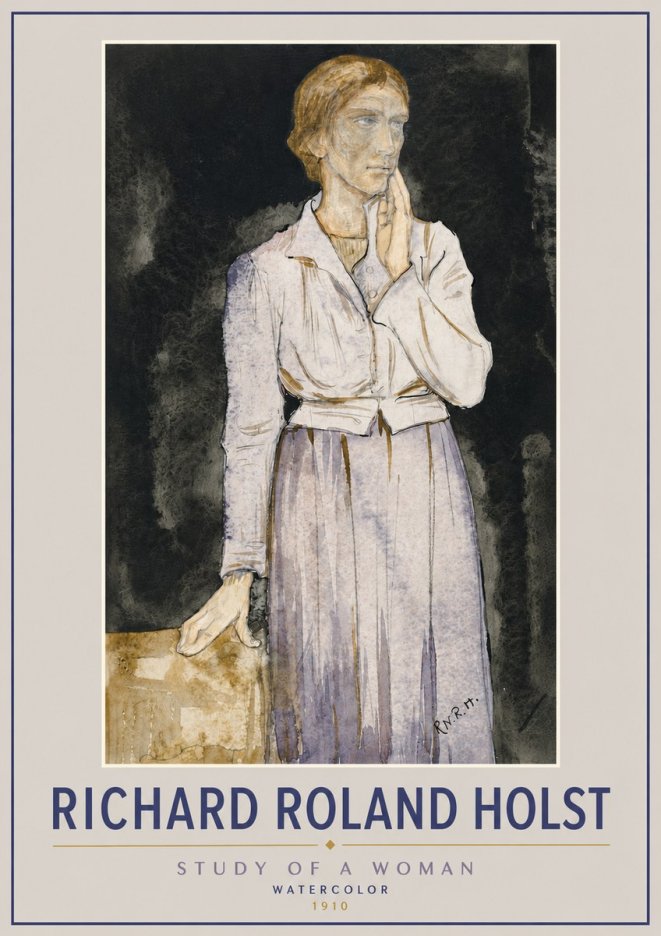 Richard Roland Holst Study of a Woman No4 - Plakát