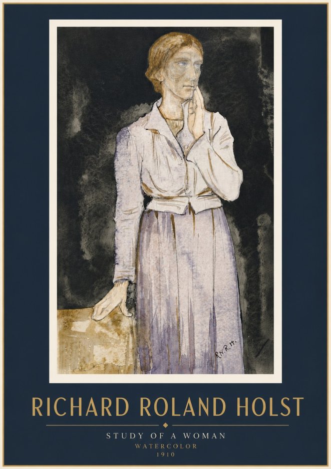 Richard Roland Holst Study of a Woman No5 - Plakát