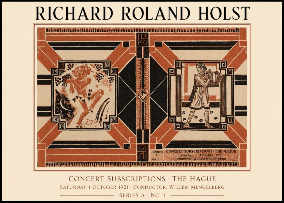 Richard Roland Holst Concert Subscriptions - the Hague No1 - Plakát
