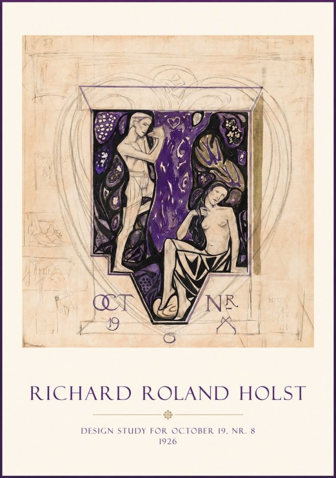 Richard Roland Holst Design Study for October 19, Nr. 8 1926 No1 - Plakát