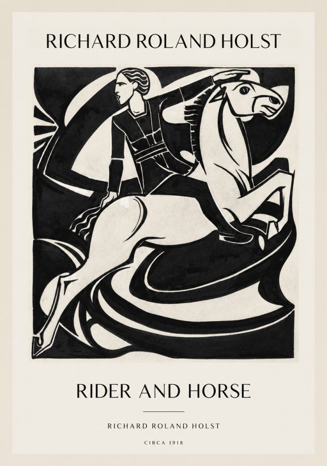 Richard Roland Holst Rider and Horse No1 - Plakát
